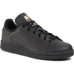 Buty adidas - Stan Smith J EF4914 Cblack/Cblack/Goldmt. Czarne półbuty damskie Adidas, ze skóry. W wyprzedaży za 189,00 zł.