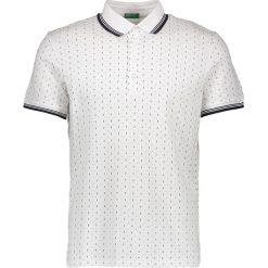 Koszulka polo w kolorze białym. Białe koszulki męskie Benetton, s, bez wzorów, z bawełny, polo, bez rękawów. W wyprzedaży za 55,95 zł.