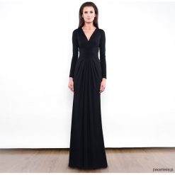 Suknia Pamela Maxi - Black. Czarne sukienki damskie Pakamera, bez wzorów, wizytowe, bez kołnierzyka, bez rękawów, maxi. Za 790,00 zł.