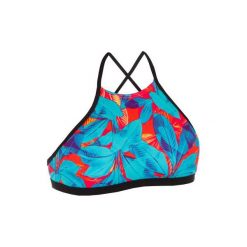Góra kostiumu kąpielowego ANDREA WALIS damska. Niebieskie t-shirty damskie OLAIAN, bez wzorów, z elastanu, bez rękawów. Za 49,99 zł.
