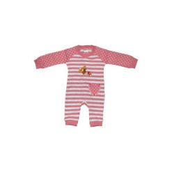 Ebi & Ebi Fairtrade Śpioszki paski, różowy - różowy/pink. Różowe śpiochy niemowlęce marki Ebi & Ebi, w paski, z bawełny. Za 89,00 zł.