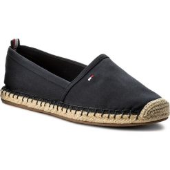 Espadryle TOMMY HILFIGER - Int Rana 1D FW0FW02924 Midnight 403. Czarne espadryle damskie marki TOMMY HILFIGER, z materiału, z okrągłym noskiem, na obcasie. W wyprzedaży za 179,00 zł.