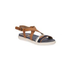 Sandały Wrangler Sandały Magnolia Sunshine WL171663. Brązowe sandały damskie marki Wrangler, bez wzorów, bez obcasa, bez zapięcia. Za 188,99 zł.