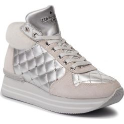 Sneakersy TRUSSARDI JEANS - 79A00459 W005. Szare półbuty damskie Trussardi Jeans, bez wzorów, z jeansu, bez obcasa, na obcasie, bez zapięcia. Za 729,00 zł.