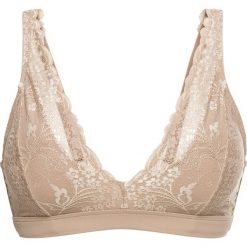 Biustonosz bralette bonprix piaskowo-kremowy. Pomarańczowe biustonosze bonprix, w koronkowe wzory, z koronki. Za 34,99 zł.