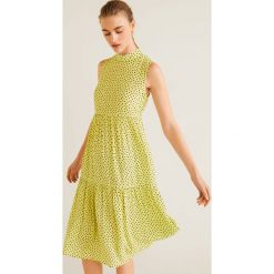 Mango - Sukienka Ciara. Żółte sukienki damskie Mango, na co dzień, s, bez wzorów, z wiskozy, casualowe, bez kołnierzyka, bez rękawów, mini, proste. Za 199,90 zł.