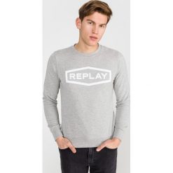Replay Bluza Szary. Szare bluzy męskie Replay, xxl, z nadrukiem, z bawełny, bez kołnierzyka, bez rękawów, bez kaptura. Za 464,95 zł.