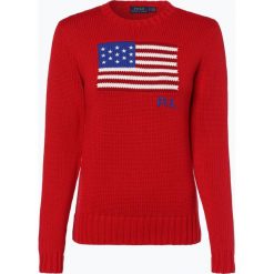 Polo Ralph Lauren - Sweter damski, czerwony. Czerwone swetry damskie Polo Ralph Lauren, l, bez wzorów, z dzianiny, bez rękawów, bez kaptura. Za 699,95 zł.