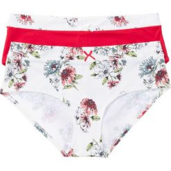 Figi "panty" (2 pary) bonprix 2x z nadrukiem. Szare majtki damskie bonprix, z nadrukiem. Za 45,98 zł.
