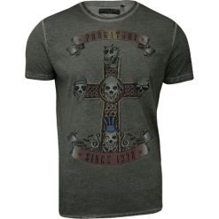 Grafitowa Męska Koszulka (T-shirt) - Brave Soul - Trupie Czaszki na Krzyżu TSBRSSS18CROSScharcoal. Szare koszulki męskie Brave Soul, m, z nadrukiem, z tkaniny, casualowe, bez kołnierzyka, bez rękawów. Za 59,00 zł.