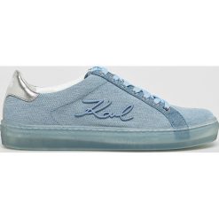 Karl Lagerfeld - Buty Signia Denim Lace. Niebieskie buty sportowe damskie KARL LAGERFELD, bez wzorów, ze skóry, sportowe. W wyprzedaży za 329,90 zł.