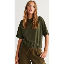 Mango - T-shirt Util. Bluzki damskie Mango, s, bez wzorów, z bawełny, z okrągłym kołnierzem. Za 79,90 zł.