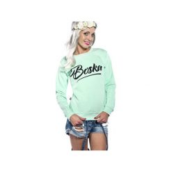 Bluza miętowa Boska !. Zielone bluzy damskie ŁAP NAS, s, bez wzorów, z bawełny, bez rękawów, bez kaptura. Za 159,00 zł.
