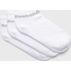 Reebok - Skarpetki (3-pack). Białe skarpetki damskie marki Reebok, z elastanu. Za 24,90 zł.