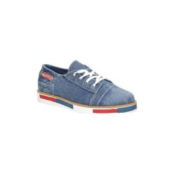 Trampki damskie slip on: Buty Jezzi Niebieskie trampki creepersy sznurowane MR1735-2