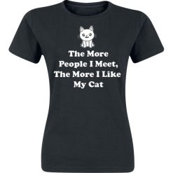Bluzki asymetryczne: ... The More I Like My Cat Koszulka damska czarny