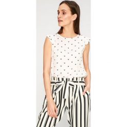 Answear - Top Stripes Vibes. Szare topy damskie marki ANSWEAR, l, z bawełny, z okrągłym kołnierzem. W wyprzedaży za 49,90 zł.