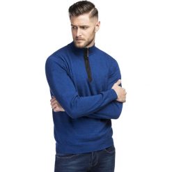 Sweter FELICIANO SWNR000194. Niebieskie swetry męskie Giacomo Conti, m, bez wzorów, z bawełny. Za 219,00 zł.