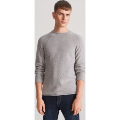 Sweter z bawełny organicznej - Jasny szary. Szare swetry męskie Reserved, s, bez wzorów, z bawełny, bez kołnierzyka, bez kaptura. Za 119,99 zł.
