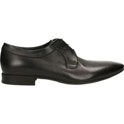 Półbuty ELIOT. Czarne buty wizytowe męskie marki Gino Rossi, ze skóry, na sznurówki. Za 249,90 zł.