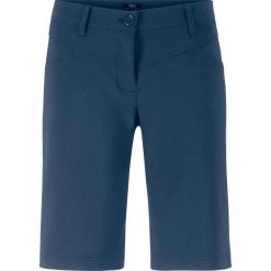 Bermudy z bengaliny bonprix ciemnoniebieski. Niebieskie szorty damskie bonprix. Za 64,99 zł.