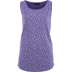 Top bawełniany bonprix lila z nadrukiem. Fioletowe topy damskie bonprix, z nadrukiem, z bawełny. Za 34,99 zł.