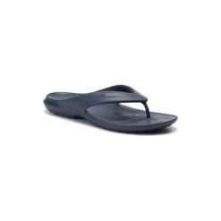CROCS 202635-410M. Niebieskie klapki damskie Crocs, bez wzorów, z tworzywa sztucznego, bez obcasa. Za 89,99 zł.