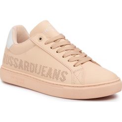 Sneakersy TRUSSARDI JEANS - 79A00465 P010. Brązowe półbuty damskie Trussardi Jeans, z jeansu. W wyprzedaży za 359,00 zł.