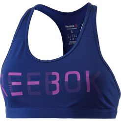 Biustonosz sportowy w kolorze niebieskim. Niebieskie biustonosze sportowe damskie xs, z materiału. W wyprzedaży za 59,95 zł.