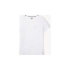 T-shirty z krótkim rękawem Tommy Jeans DW0DW04709 SOFT JERSEY. Białe t-shirty damskie Tommy Jeans, xs, bez wzorów, z jeansu, bez kołnierzyka. Za 105,59 zł.