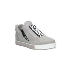 Sneakersy damskie: Tenisówki Casu Szare buty sportowe sneakersy na platformie z ozdobnym suwakiem