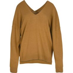Musztardowy Sweter z Kaszmiru i Wełny Calm Day. Swetry damskie Veva, na zimę, s, bez wzorów, z wełny, bez rękawów, bez kaptura. Za 229,00 zł.