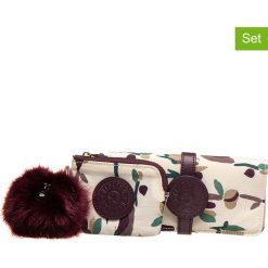 Portfele (2 szt.) w kolorze beżowym. Brązowe portfele damskie Kipling, bez wzorów, z materiału. W wyprzedaży za 119,95 zł.