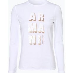 T-shirty damskie: Armani Exchange - Damska koszulka z długim rękawem, czarny