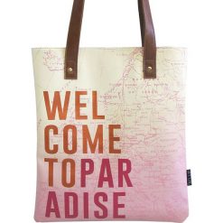 Shopper bag damskie: Shopper bag „Jet Lag” w kolorze beżowo-jasnoróżowym – 34 x 38 x 1,5 cm