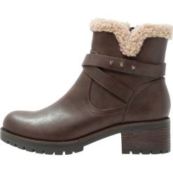 Anna Field Botki dark brown. Brązowe buty zimowe damskie Anna Field, z materiału. W wyprzedaży za 126,75 zł.