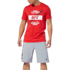 Reebok UFC Fan Fight For Yours Tee DU4581. Czerwone t-shirty męskie Reebok, s, bez wzorów, z bawełny, bez kołnierzyka. W wyprzedaży za 89,99 zł.