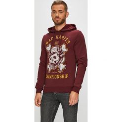 Jack & Jones - Bluza. Szare bluzy męskie Jack & Jones, m, z nadrukiem, z bawełny, z kapturem, bez rękawów, z kapturem. W wyprzedaży za 69,90 zł.