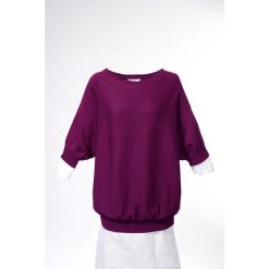Sweter bonprix jeżynowy. Fioletowe swetry klasyczne damskie marki bonprix. Za 69,99 zł.