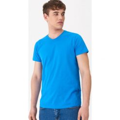 T-shirt basic - Niebieski. Niebieskie t-shirty męskie House, s, bez wzorów, bez kołnierzyka. Za 25,99 zł.