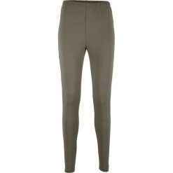 Legginsy ocieplane bonprix ciemnooliwkowy. Zielone legginsy bonprix. Za 44,99 zł.