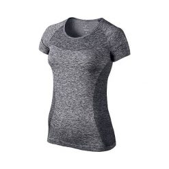 Nike DZIANINOWA KRÓTKA RĘKAW DRI-FIT, 10 | URUCHOMIENIE | KOBIETY | TOP Z KRÓTKIM RĘKAWEM | CZARNY / HTR / ODBLASKOWY SILV | M. Czarne topy damskie Nike, m, bez wzorów, z dzianiny, z krótkim rękawem, do biegania, dri-fit (nike). W wyprzedaży za 190,96 zł.
