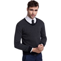 Sweter WALTER SWPS000317. Szare swetry męskie Giacomo Conti, m, bez wzorów, z bawełny, bez kołnierzyka, bez kaptura. Za 199,00 zł.