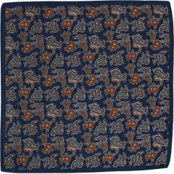 Modna, Męska Poszetka w Paisley - 30x30 cm - Alties, Wielokolorowa POSZALTS0145. Niebieskie poszetki męskie Alties, bez wzorów, z materiału, eleganckie. Za 27,00 zł.