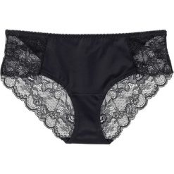 Figi "panty" bonprix czarny. Czarne panty damskie bonprix, w koronkowe wzory. Za 29,99 zł.