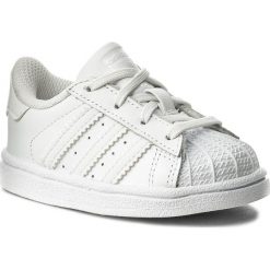 Buty adidas - Superstar I BB7080 Ftwwht/Ftwwht/Ftwwht. Białe półbuty dziewczęce Adidas, na sznurówki. Za 229,00 zł.