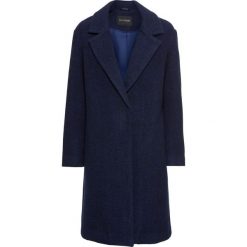 Płaszcz z materiału w optyce wełny bonprix kobaltowo-czarny melanż. Niebieskie kurtki damskie marki bonprix, bez wzorów, z wełny, eleganckie, bez kaptura. Za 109,99 zł.