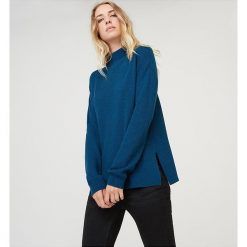 Sweter w kolorze morskim. Niebieskie bez kategorii marki Rodier, z wełny, klasyczne, z okrągłym kołnierzem. W wyprzedaży za 181,95 zł.