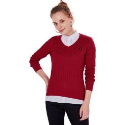 AUDEN CAVILL sweter damski AC18F WKN2004 L czerwony. Czerwone swetry damskie Auden Cavill, l, bez wzorów, bez rękawów, bez kaptura. Za 169,00 zł.