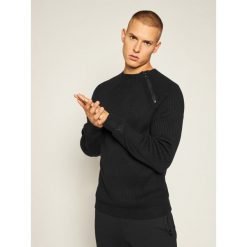Sweter Calvin Klein Jeans J30J316886. Czarne swetry męskie Calvin Klein Jeans, m, bez wzorów, z jeansu, klasyczne, z klasycznym kołnierzykiem, bez kaptura. Za 539,00 zł.